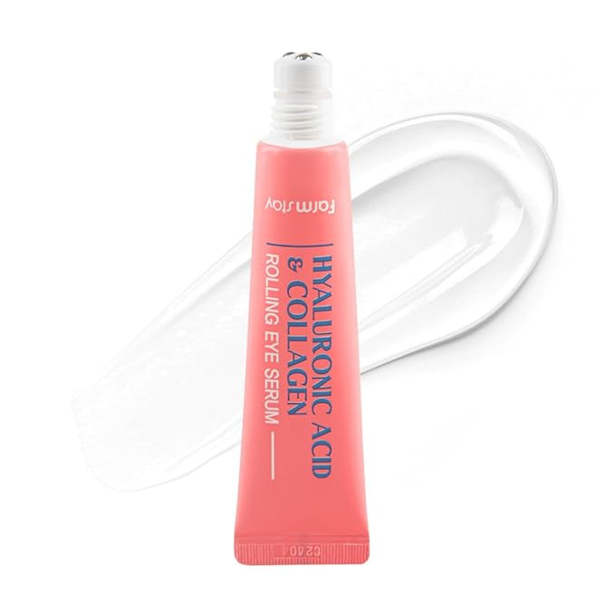 Farmstay Hyaluronic Acid Roll-on Eye Serum with 2% Niacinamide & Collagen – Hydrating Korean Eye Roller for Dark Circles, Puffy Eyes & Wrinkles – 0.84 fl. oz.