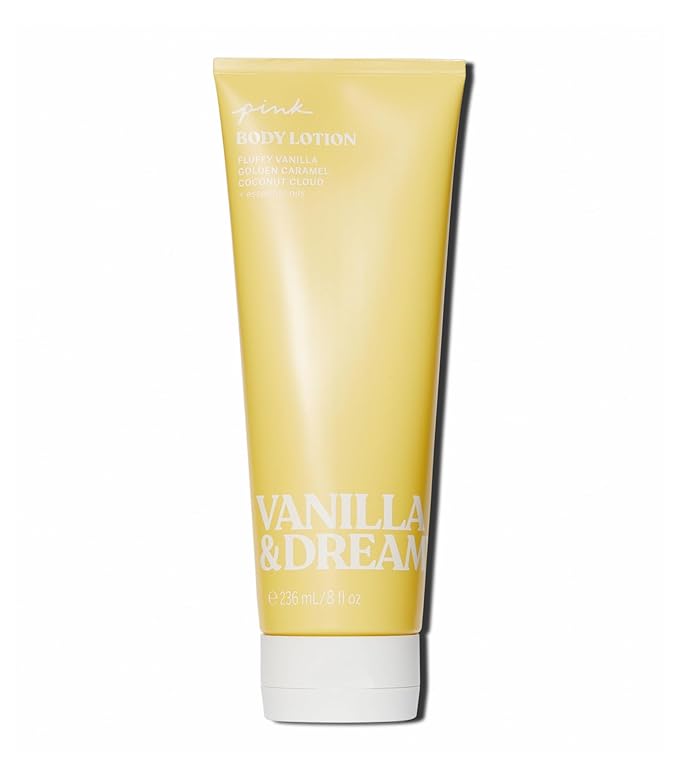 Victoria's Secret PINK Vanilla & Dreamy Fragrance Body Lotion, Notes of Coconut & Caramel (8 oz)