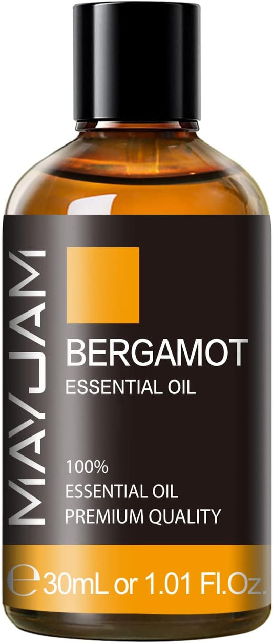 Bergamot Essential Oil 30ml/1.01fl.oz, MAYJAM Premium Bergamot Oils for Diffuser, Soap Making, Candle Making, Long Lasting Scents