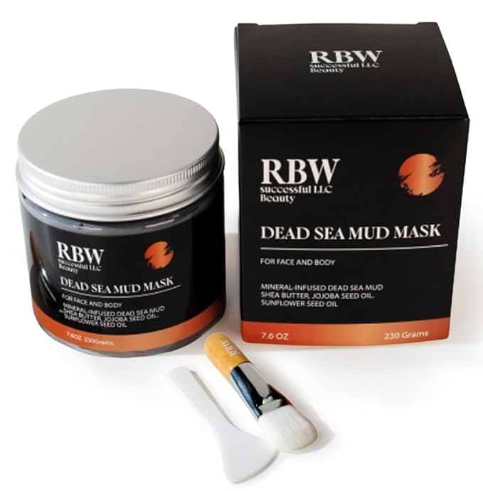 RBW Dead Sea Mud Mask for Face and Body - Natural Facial Treatment for Deep Cleansing, Detoxifying, and Hydration - Organic Ingredients for Glowing, Radiant Skin - Spa-Quality Beauty Care