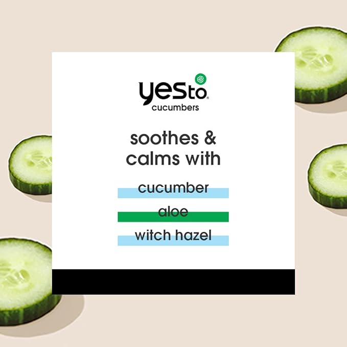 Yes To Cucumber Soothing Lip Balm, Hydrating Non-Sticky Salve That Calms Dry Cracked Lips, Locks In Moisture & Glides On Smoothly, With Aloe Vera & Castor Oil, Natural & Cruelty Free, 0.15 Oz, 3-Pack