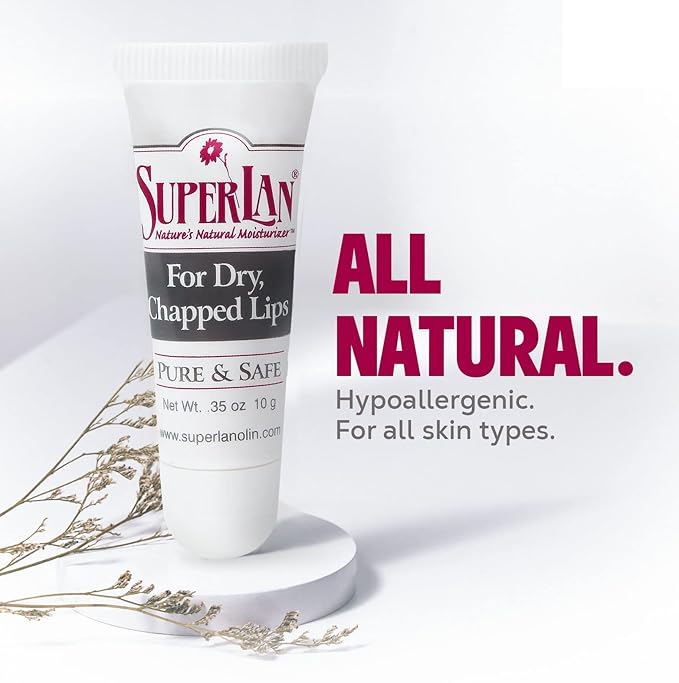 Lanolin Lip Balm 2 pack - Organic Lip Repair - Medical grade - Natural nipple cream - Moisturizer for dry cracked lips - Hydrating lip care - Ultra pure jojoba oil - Chapstick For Men & Women 0.70 Oz