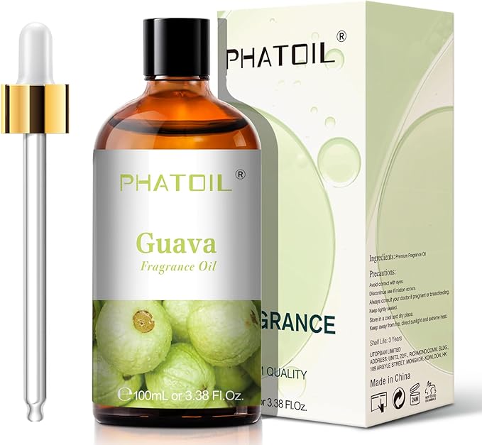 3.38FL.OZ Guava Fragrance Oils for Aromatherapy, Essential Oils for Diffusers for Home, Perfect for Diffuser, Yoga, Skin Care, DIY Candle and Soap Making - 100ml