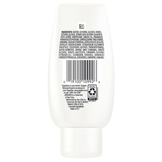 Jergens Original Scent Dry Skin Body Lotion, Hand and Body Moisturizer, Cherry Almond Essence, Dermatologist Tested, 3 Oz, Pack of 8