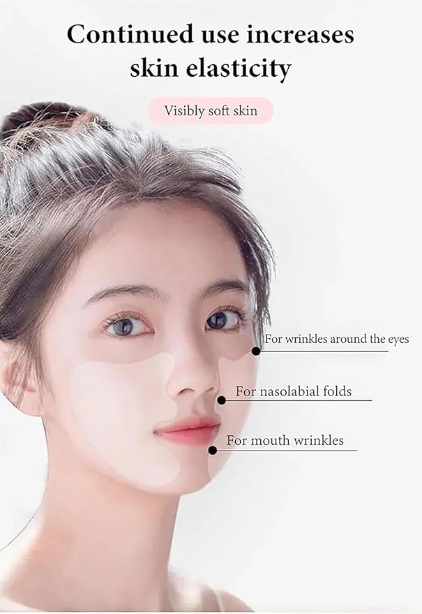 Microcrystalline Nasolabial Folds Removal Mask, Hyaluronic Acid Microcrystalline Lifting Decree Patch, Face Wrinkle Removal Mask, Microcrystalline Lifting Mask, for Reduce Fine Lines(2 boxes/10 pairs)