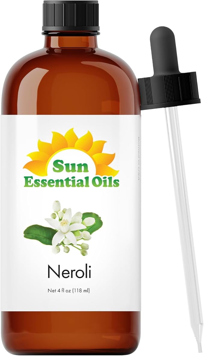 Sun Essential Oils - Neroli 4oz Bottle for Humidifier, Diffuser, Aromatherapy, Skin and Hair Care - Neroli Oil - Aromatherapy Oil