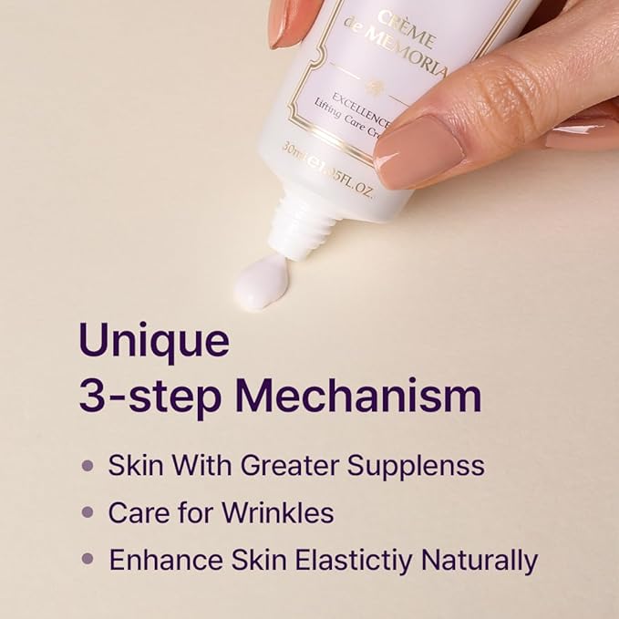 PARIS CRÈME de MEMORIA EXCELLENCE, Korean Lifting Care Cream, face moisturizer, Facial hydrating Wrinkle care cream for All Skin Types 1.05 fl. oz 30ml 30ml