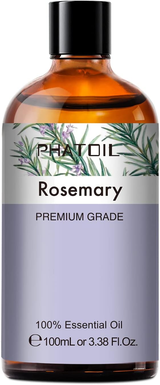 3.38FL.OZ Rosemary Essential Oil, for Aromatherapy Diffusers, Humidifiers, Great for DIY Candle and Soap Making, Huge 100ML Bottle