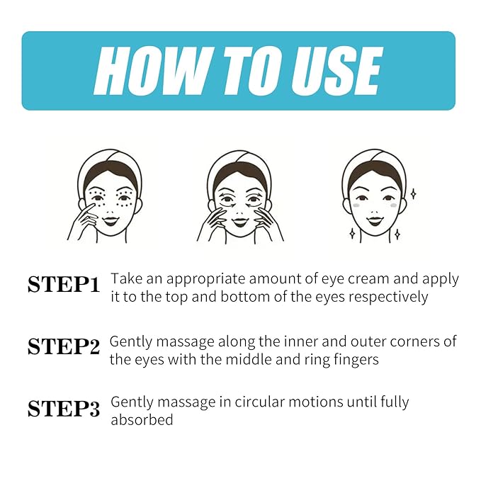 Anti-Aging Eye Cream for Wrinkles Under Eye Cream with Snail Mucin for Fine Lines Puffiness - Firming Eye Serum Relieve Eye Fatigue for Women