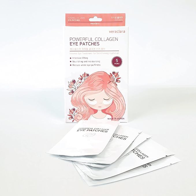 Powerful Collagen Eye Patches - 5 Pairs - Puffy Eyes and Dark Circles Treatments | Reduce Wrinkles Undereye, Revitalize and Refresh Your Skin(1Pack)