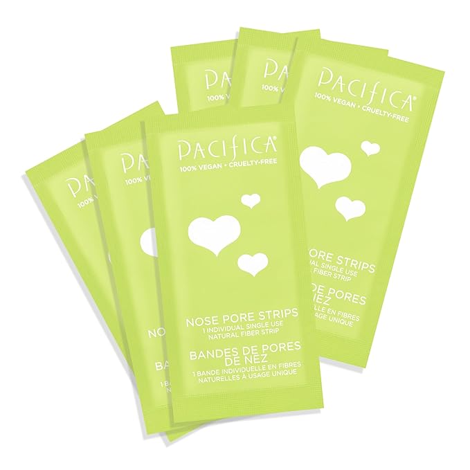 Pacifica - Blackhead Remover Strips Nose Strips - Kale Detox Skin Care - Deep Pore Cleansing Nose Strips w/Instant Pore Unclogging - Oil-Free, Non-Comedogenic Vegan, Clean Beauty Dermatologist Tested