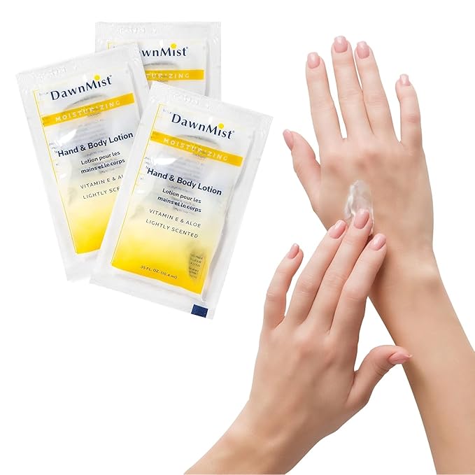 Dukal PH10 Hand and Body Lotion, Single-Use Packet, 0.35 oz, Pack of 20