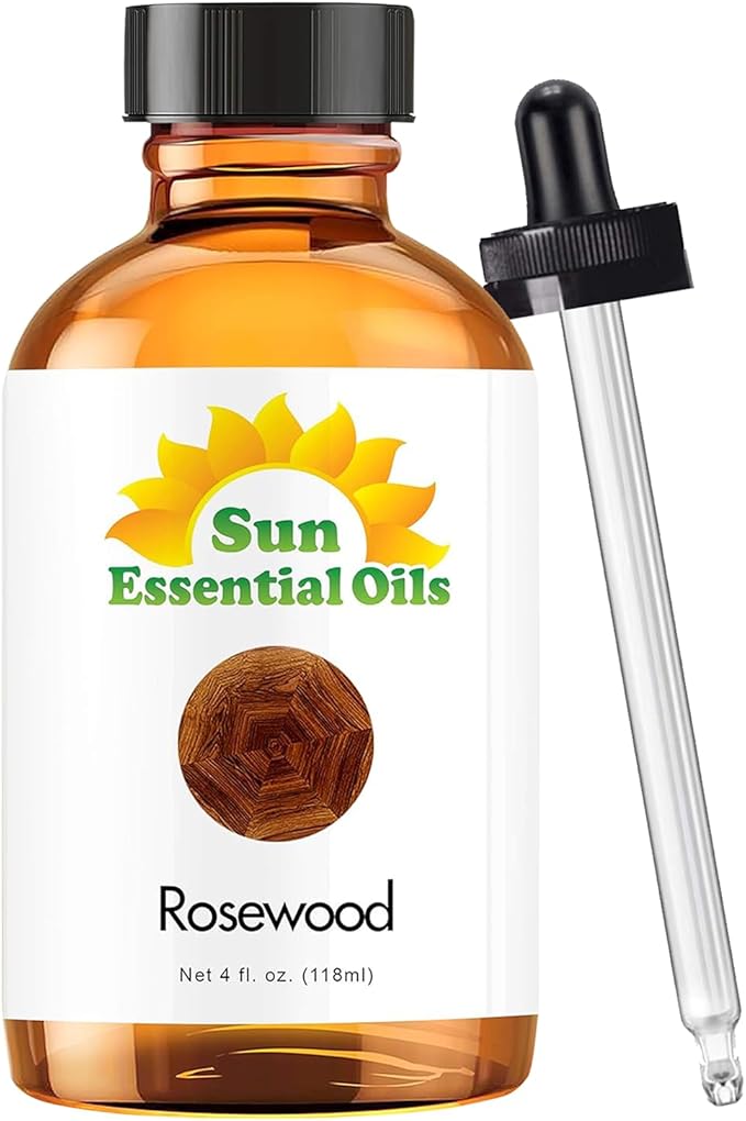 Sun Essential Oils 4oz - Rosewood Essential Oil - 4 Fluid Ounces Rosewood Oil