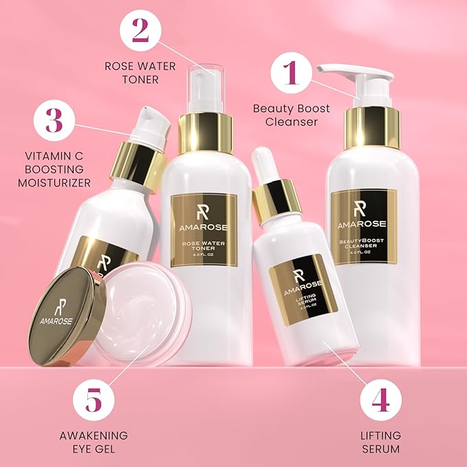 Amarose Anti-Aging Eye Gel – Brighten, Cool, and Hydrate for Dark Circles, Puffy Eyes, and Wrinkles – Organic Eye Treatment Cream - Experience the Ultimate Under Eye Treatment Gel for a Radiantly Yout