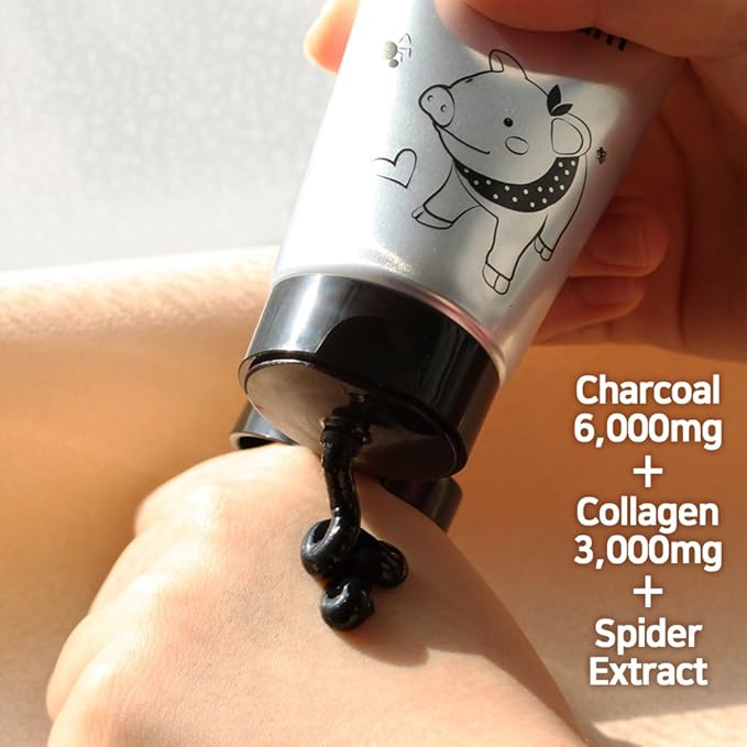 Elizavecca Milky Piggy Elastic Pore Charcoal 5% Cleansing Foam 120ml | black mask face pack | charcoal cleansing | wash off face wash | Not Tested on Animals, No Parabens