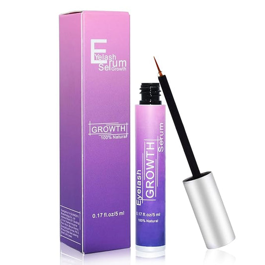 Natural Eyelash Growth Serum 5ml: Premium Lash Enhancement Treatment for Longer Fuller Lashes and Thicker Looking Lashes