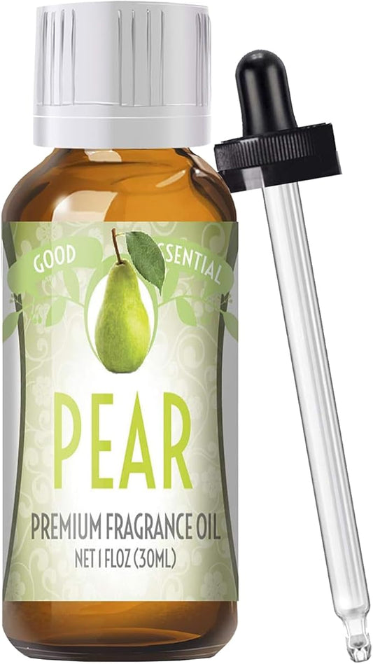 Good Essential Professional Pear Fragrance Oil 30 ml (1 fl oz), Pear Scent for Perfume, Lotions, Aromatherapy, Soap, Candle, Diffuser