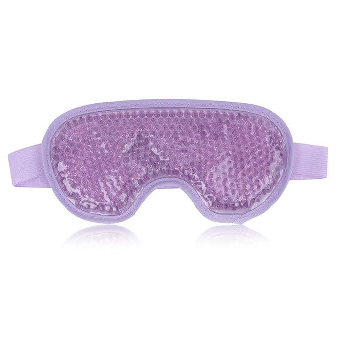 NEWGO Bundle of Gel Eye Mask and Headache Ice Pack Purple