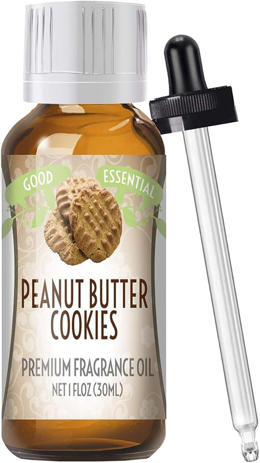 Good Essential Professional Peanut Butter Cookie Fragrance Oil (30ml / 1 fl oz) for Diffusers, Candles, Soaps, Lotions, Perfume - Scented Oil for Candle Making