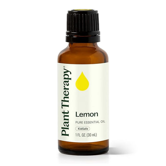 Plant Therapy Lemon Essential Oil for Diffuser 30 mL (1 oz) 100% Pure, Undiluted, Natural Aromatherapy, Lemon Oil for Skin & Cleaning, Therapeutic Grade