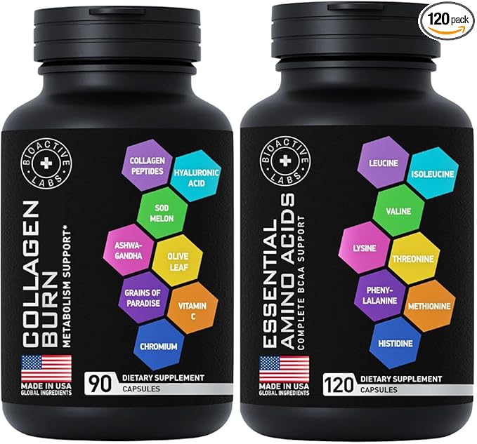 Thermogenic Multi Collagen Burn and Essential Amino Acids Complex - Fitness and Weight Loss Bundle