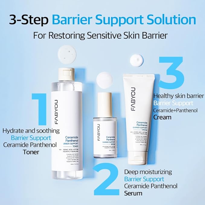 Ceramide Panthenol Skin Barrier Support Serum 1.69 oz β Korean Skin Care for Deep Hydration, Strengthens Skin Barrier, Soothes & Repairs, Gentle for Dry and Sensitive Skin