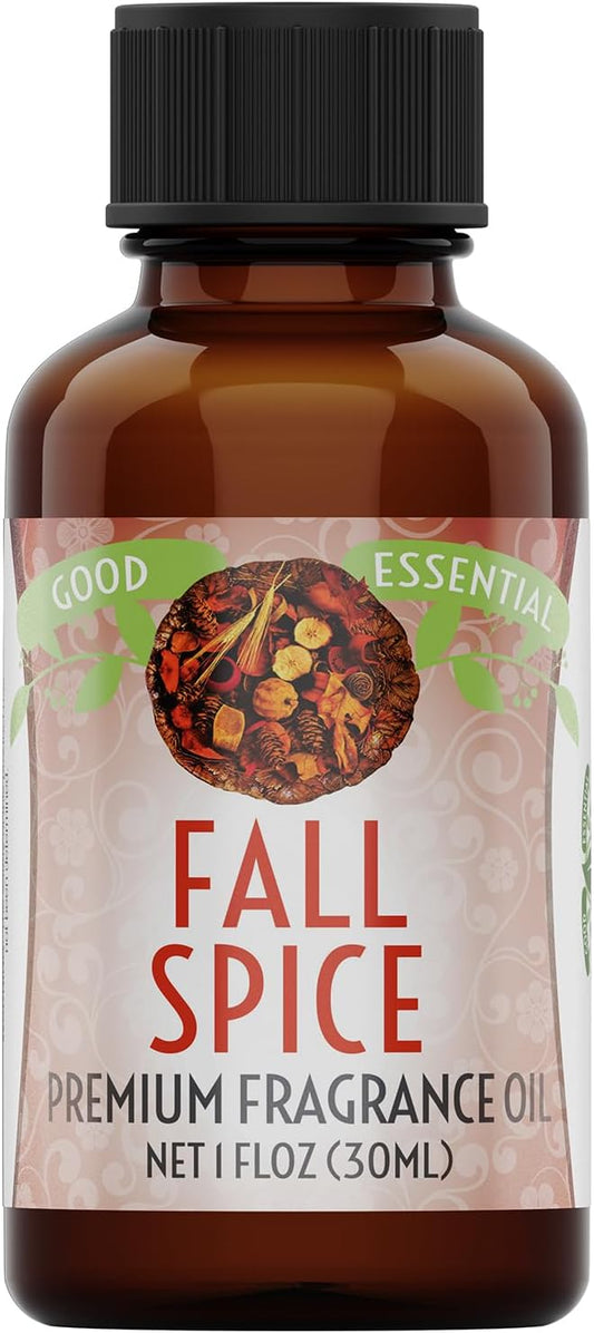 Good Essential Professional Fall Spice Fragrance Oil 30ml (1 fl oz) for Diffuser, Candles, Soaps, Lotions, Perfume - Cozy Scent for Home