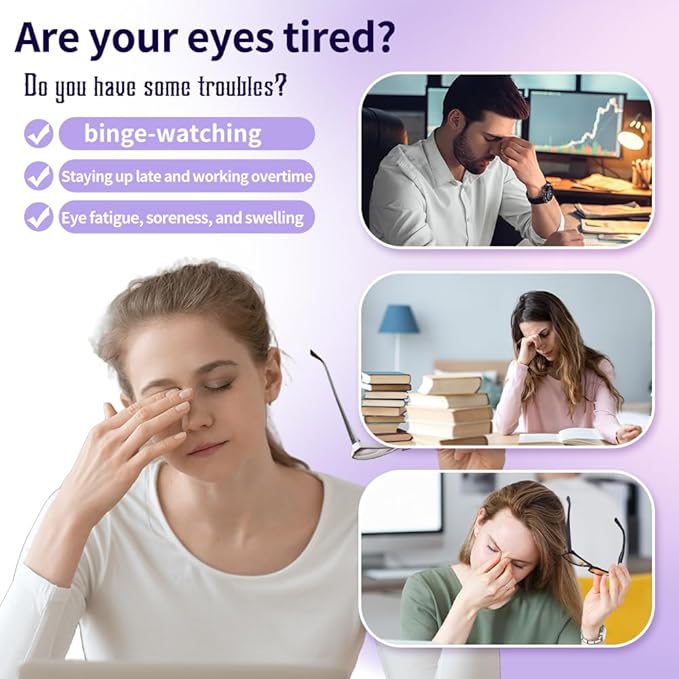 20 Packs Steam Eye Masks for Dry Eyes, SPA Warm Eye Mask, Relief Eye Fatigue Hot Sleep Eye Mask for Puffy Eyes Mask, Disposable Moist Heating Compress Pads for Sleeping, Stress Relief Gift (Lavender)