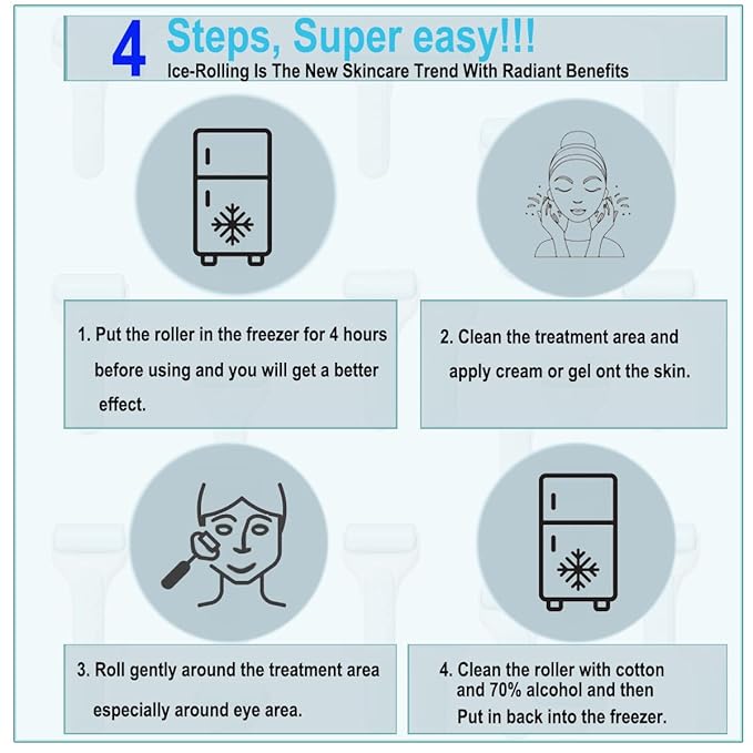 Angel Kiss Ice Roller for Face Eye, Women Gift Idea, Cold Therapy Massager for Reduce Puffiness, Redness, Dark Circles, Tightening Firming, Reduce Wrinkles, Migraine Pain Relief, w/Premium Carry Case