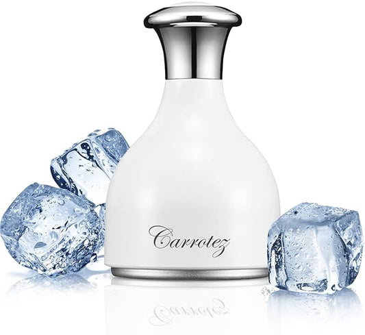 carrotez Ice Roller for Face and Eye Facial Massage Tool, Cooling and Rolling Women Skin Care Cooling for Relaxing and Relieve Fine Lines and Wrinkles and Reduce Puffiness (White)