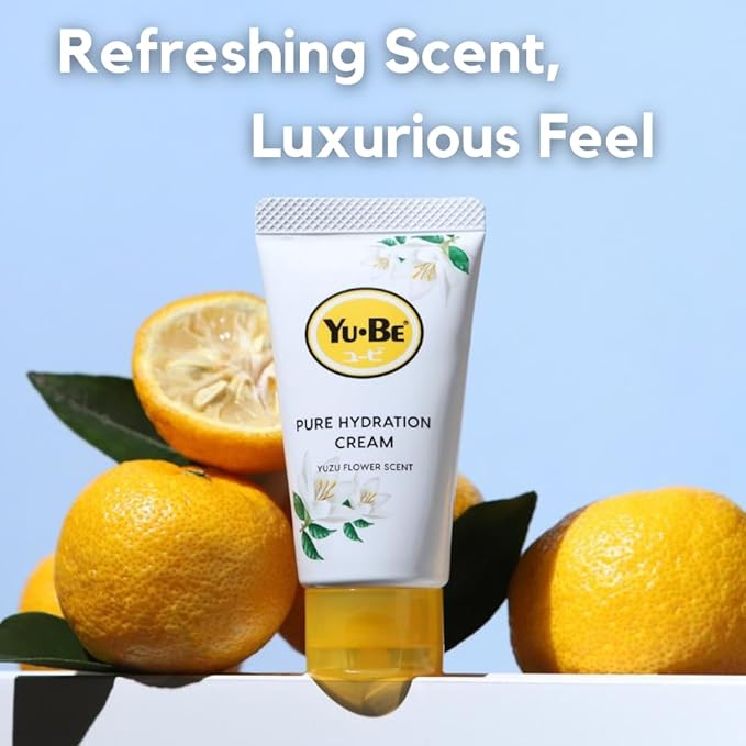 Yu-Be Yuzu Pure Hydration Cream (Trio): Body & Hand Cream - Vegan Skin Care Cream for Sensitive & Dry Skin - Soothing Yuzu Flower Extract - Day & Night Moisturizer- 1.35 Fl Oz x 3