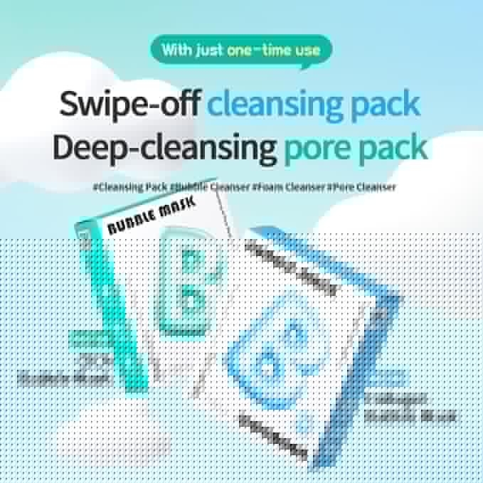 Cica Facial Wash Bubble Mask, Korean Pore Cleanser for Blackheads, Exfoliator Dead Skin Cells, Deep Cleansing & Hydrating, Non-Irritating & Soothing for Sensitive Skin, For Men & Women, 20 pcs