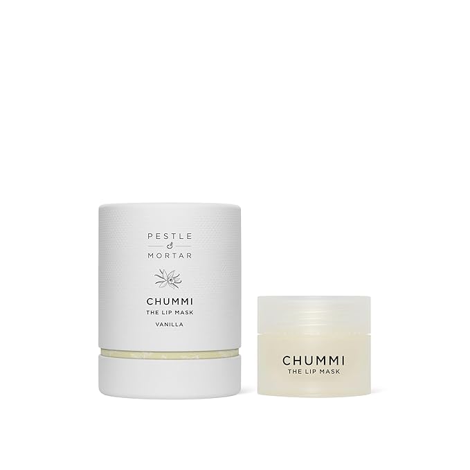 CHUMMI LIP MASK - skincare for your lips - Luxurious overnight lip treatment in coconut, berry, and vanilla, blended with lip-softening plant butters and exfoliating berry extracts. (20g, Vanilla)