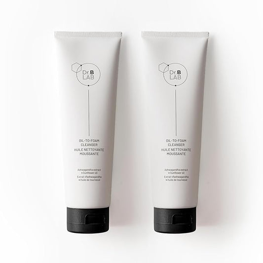 Dr. Brandt Dr. B Lab Oil-to-Foam Cleanser - Gentle, Hydrating, Double Cleansing Formula Removes Dirt, Makeup & Impurities - 4.2 fl oz, Pack of 2