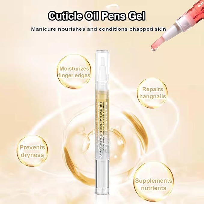 Natural Nail Growth Oil,Nail Growth Oil Pen,Cuticle Oil, Natural Growth Serum For Nails Moisturize -For Growth And Strength, Nail Strengthener For Damaged Nails (Cherry oil, 0.18 / Fl Oz)