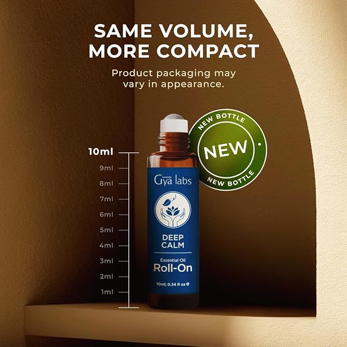 Gya Labs Deep Calm Essential Oil Roll on - Relaxing Gifts for Women, 100% Pure Natural Calming Oil, Chamomile & Lavender Aromatherapy Blend, Travel Size (0.34 Fl Oz)