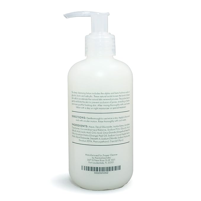 Proper Cleanse AHA/BHA Exfoliating Cleanser with Jojoba Oil 8 oz