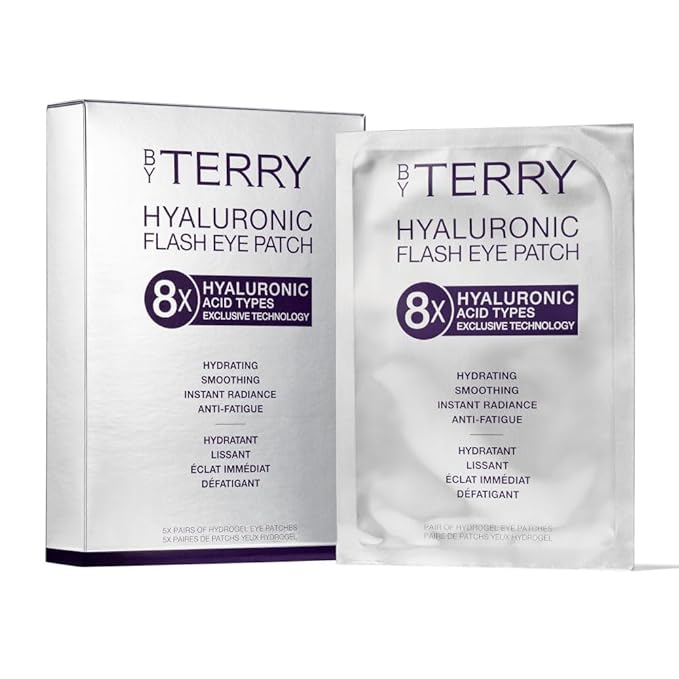 By Terry Hyaluronic Flash Eye Patches, Eye Mask, Reduce Dark Circles, Puffy Eyes, Undereye Bag, Vegan & Cruelty-Free, Pack of 5