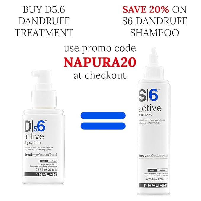 NAPURA D5.6 Anti Dandruff Treatment with Tea Tree Oil, Salicylic Acid and Zinc (2.53 fl oz) - Natural Dry Itchy Scalp Leave In Conditioner Spray for Women and Men