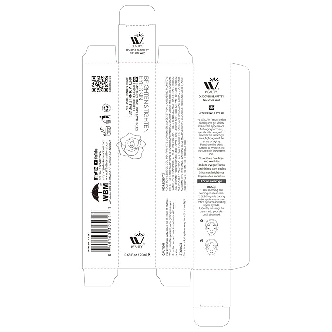 Eye Cream with Metal Roller | Anti-Aging Eye Treatment for Dark Circles, Puffiness & Wrinkles | Hyaluronic Acid, Retinol & Niacinamide | Hydrating & Cooling Under Eye Cream | 20ml