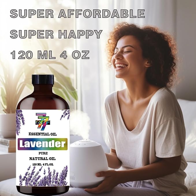 Lavender Essential Oil (4 oz) ā 100% Pure Fragrance Oil for Diffusers, Humidifiers, Aromatherapy, Relaxation, Bath, Massage, Candles, Soap Making, DIY, Home Cleaning, Gifts ā Gentle Floral Fragrance