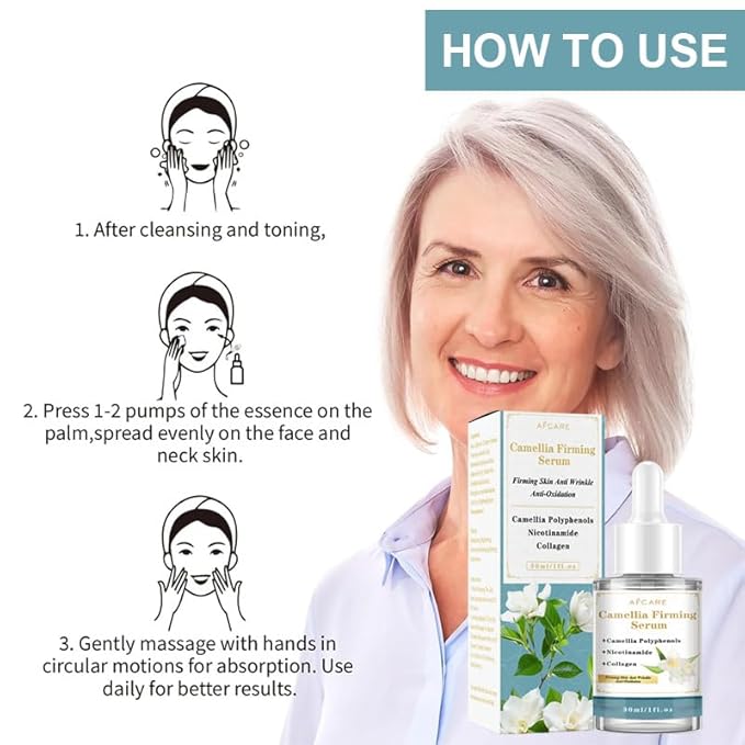 Camellia Japonica Hydrating Serum for Face – Anti-Aging, Wrinkle-Reducing Facial Treatment with Hyaluronic Acid, Vegan & Cruelty-Free, 1 Fl Oz