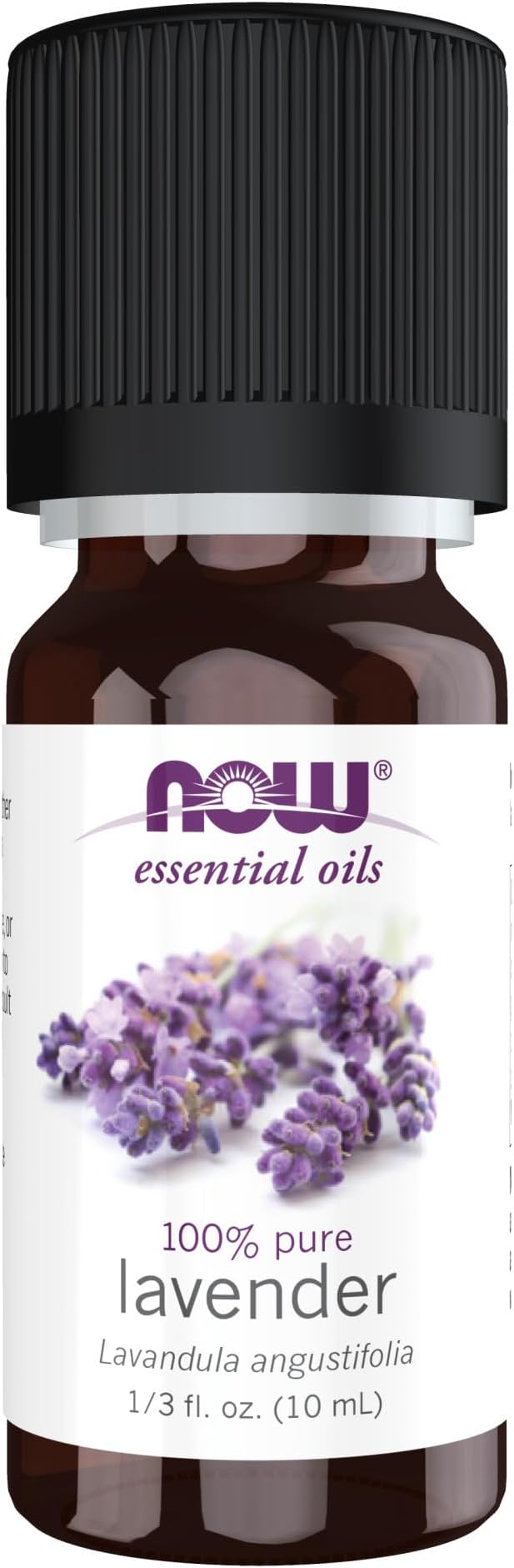 NOW Essential Oils, Lavender Oil, Soothing Aromatherapy Scent, Steam Distilled, 100% Pure, Vegan, Child Resistant Cap, 10-ml
