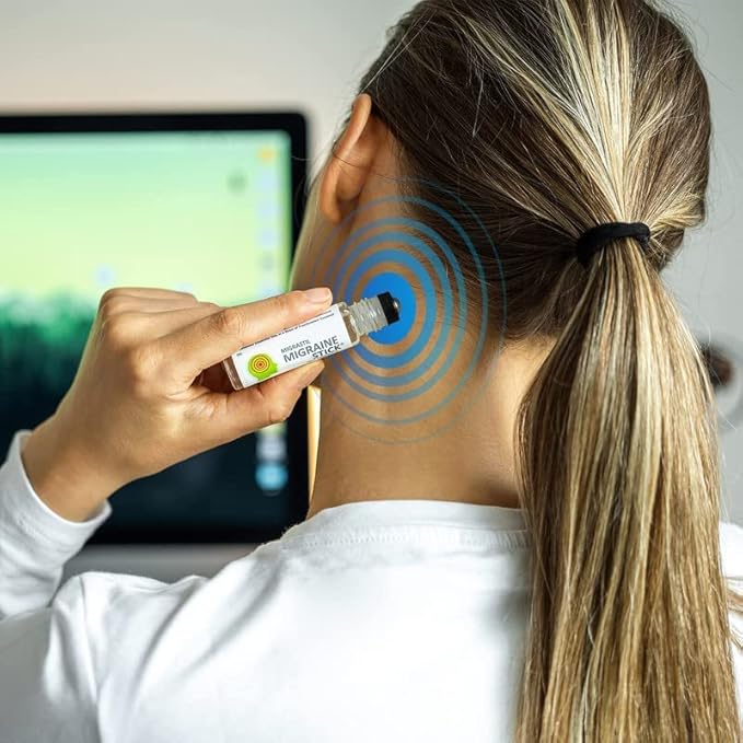 Basic Vigor Migrastil Migraine Stick 3-Pack Natural Migraine Roll-on. Made in The USA with Peppermint, Spearmint and Lavender Essential Oils. (Regular Strength)