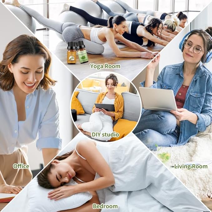 Sedbuwza Vanilla Peppermint Essential Oil Set, Vanilla Fragrance Oil Peppermint Scent Oil Set for Diffuser, Aromatherapy, Massage, Soap, Candle Making 2 x 10 ml