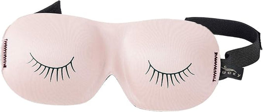 Bucky Ultralight Comfortable Contoured Travel and Sleep Eye Mask, Strawberry Eyelash, One Size