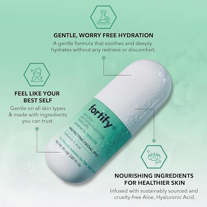 9-in-1 Facial Mist with Hyaluronic Acid & Zeolite - Anti-Aging Hydrating Face Spray | Daily Use - Dermatologist Tested Korean Skincare - Fragrance & Alcohol Free 2.87 oz - Pack of 2