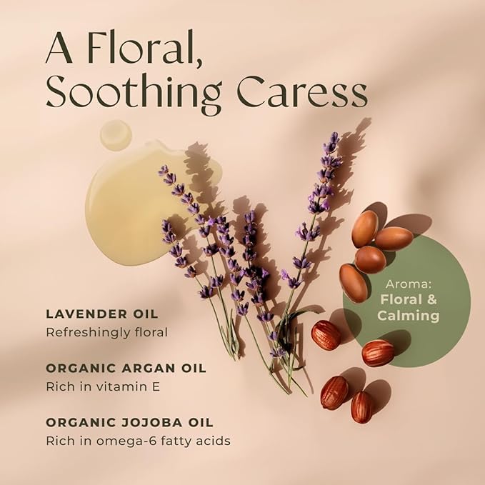 Gya Labs Lavender Massage Oils for Sweet Nights - 6.76 Fl Oz - 100% Pure Natural Aromatherapy Massage Oil for Body Relaxing for Men & Women - Crafted with Jojoba, Argan & Lavender