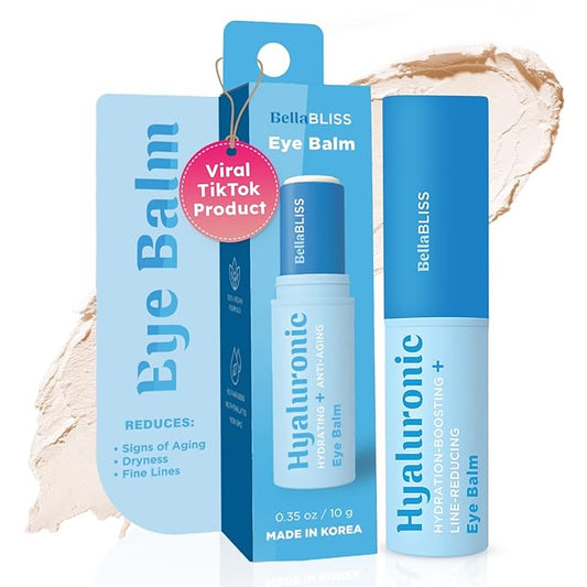 BellaBLISS Hyaluronic Eye Balm Reduces Anti-Aging Dryness and Fine lines, Hydrating - under eye cream - Made in korea 0.35 oz / 10 g - Pack of 1
