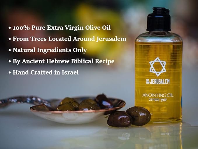 Cinammon Anointing Oil from Israel, Holy Spiritual Oils Bottles from Jerusalem Blessed, Handmade with Natural Ingredients and Blessed for Wedding Ceremony, Religious Use, 3.4 Fl Oz